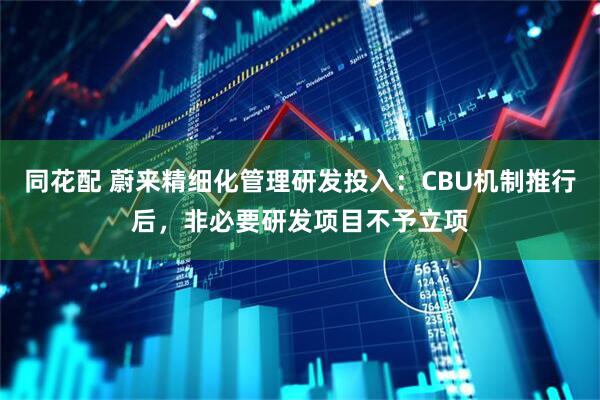 同花配 蔚来精细化管理研发投入：CBU机制推行后，非必要研发项目不予立项